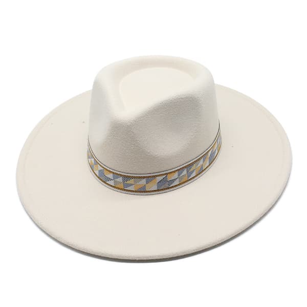 Bowlerhat i britisk stil, filthat, bredskygget hat, tweed-hat