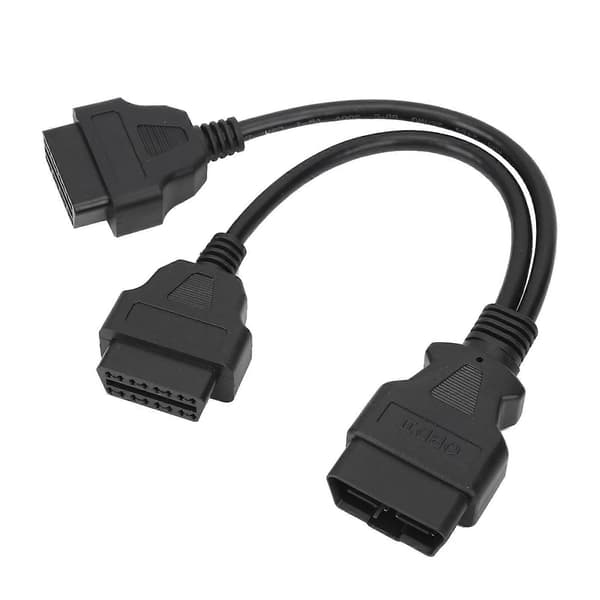 16-pins OBD2-kabel 1-til-2 Forlengelsessplitter Bil Diagnostisk Kontakt Adapter 30 cm Forlengelseslengde