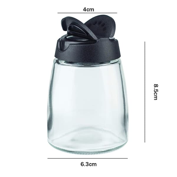 2-pakke doble krydderkrukker - Svart - 150 ml