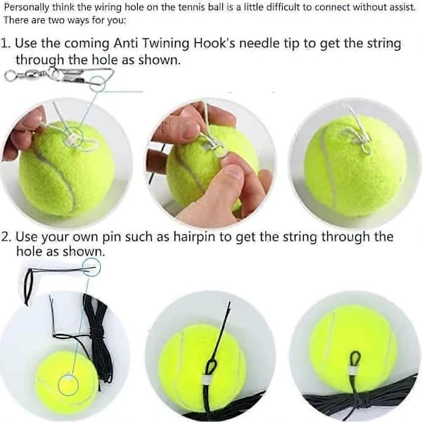Tennis Trainer Tennis Ball Trainer Tennis Base Plate with String and 2 Training Balls Self-Study