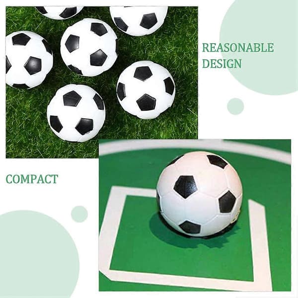 6 stk. Mini Fodboldbord Bolde Bordfodbold Fodboldudskiftning Fodbolde Bordfodbolde