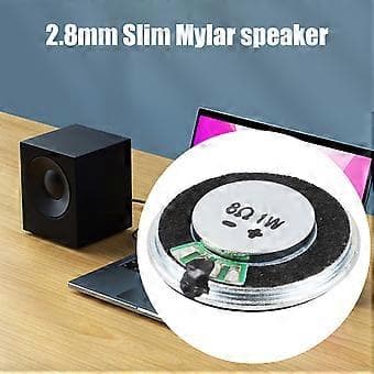 2 stk 28mm fullspektrumshøyttalere 8 Ohm 1W