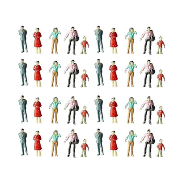[PL】100 st Blandade Miniatyr Sandmodell DIY Stående Människofigurer