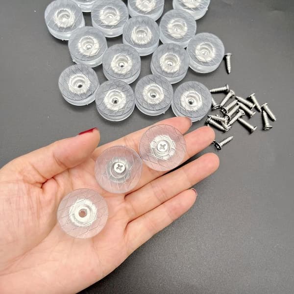 20x Halkfria Silikonglidare för Möbler 30 mm med Skruvar