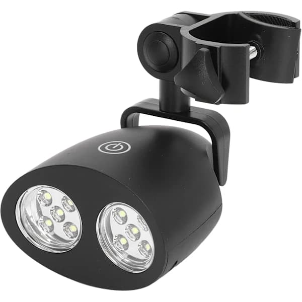 Grill Light with 10 LEDs, 3 Brightness Modes, Touch Control, and Adjustable C-Clamp for Grilling, Camping, and Emergency Use, Black