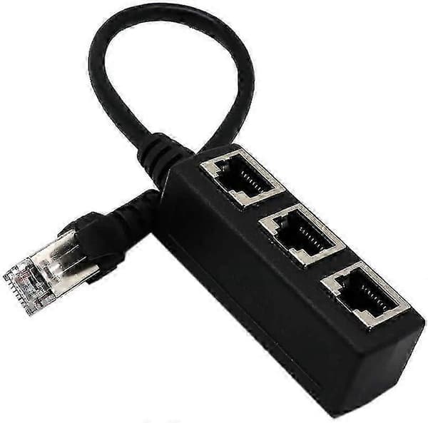 2025 Netværk 1 til 3 Port Ethernet Adapterkabel - Splitter til Ethernet En-til-Tre Forlængelse