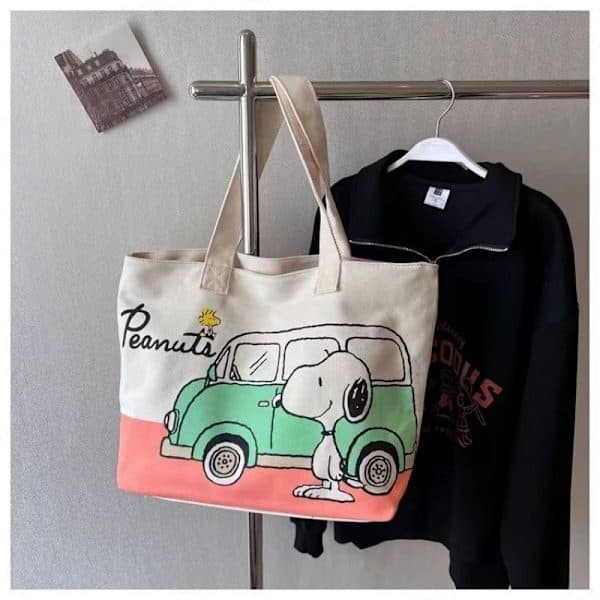 Miniso Disney Snoopy Kawaii Canvasväska Axelväska Handväska Snoopy-B