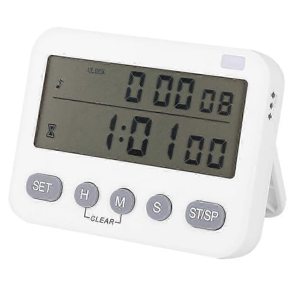 Hjem Køkken Timer Lydløs Vibrationsvækkeur Påmindelse Hvid szrh