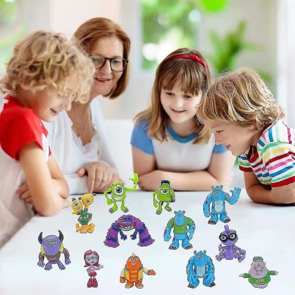 12-delt Monsters, Inc. Actionfigursæt - Sjove Samleobjekter