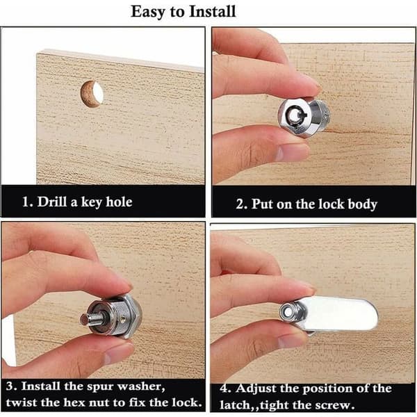 Lock, cylinder lock, security bolt for mailbox cylinder with identical keys (20mm)