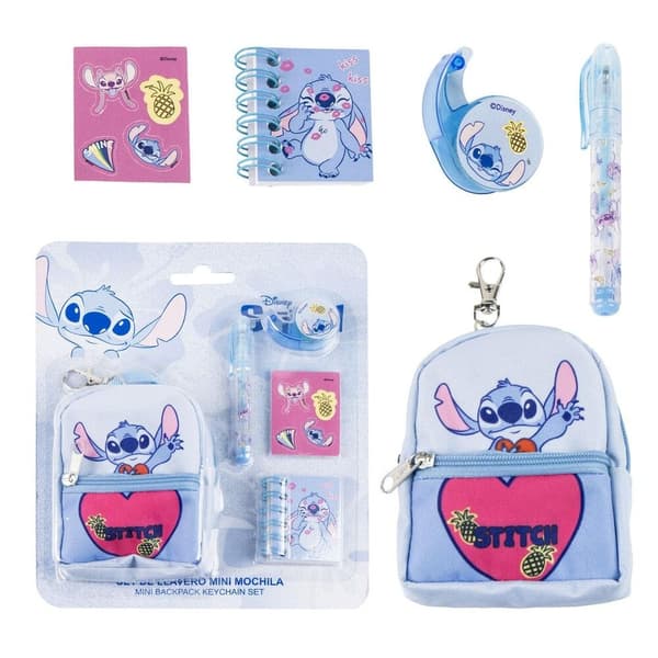 Stitch Mini -reppu ja paperitavarasetin