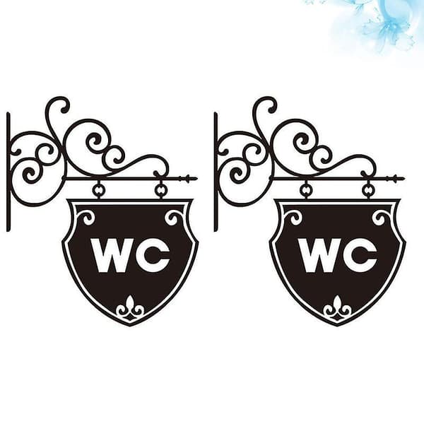 2 luovaa WC-seinätarraa, wc-tarroja