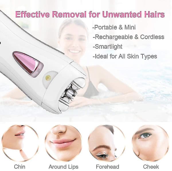 Epilator for ansikt, dame, mini-epilator, elektrisk epilator