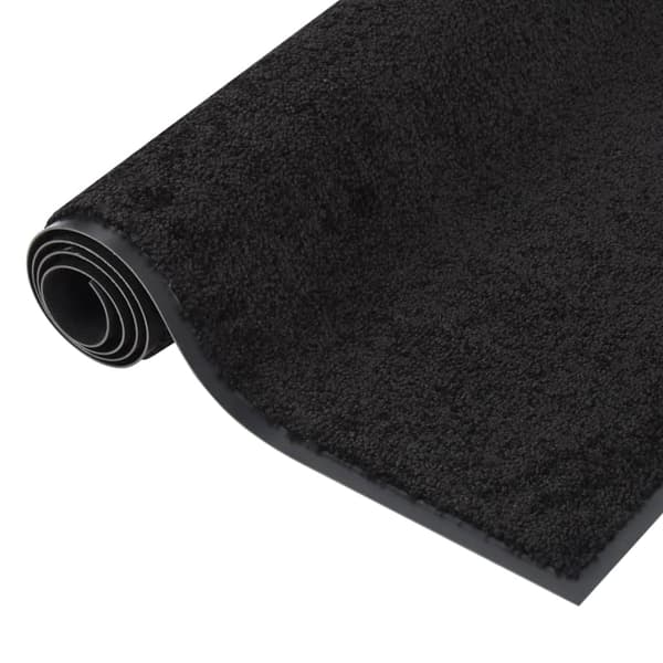 vidaXL Dørmåtte sort 80x120 cm Svart black
