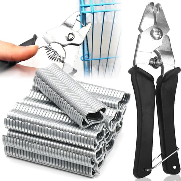Ringtang med 1200 M-klips, Hog Ringtang, nettingtang for dyrebur, gjerder, bilseter, netting