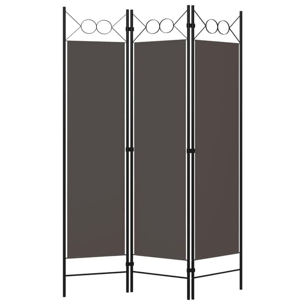 vidaXL Romdeler 3 paneler antrasitt 120x180 cm Antracit silver