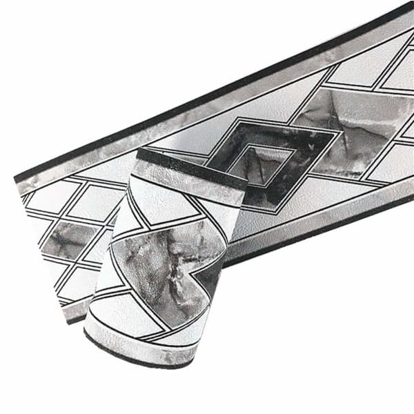 Selvklebende tapetbord vanntett 10 cm x 5 meter (grå)