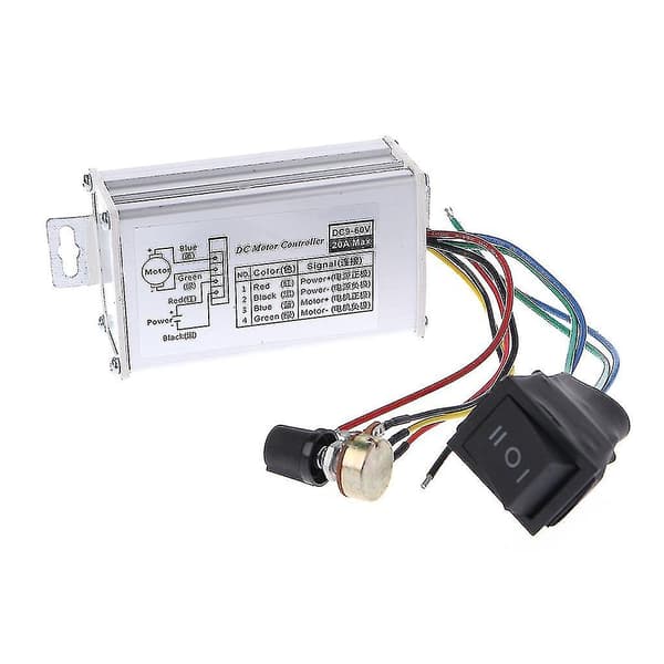 DC 12V 24V 36V 48V Mykstart Reversibel Motor Hastighetskontroller PWM Kontroller