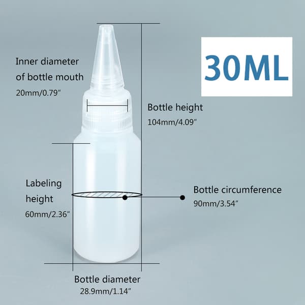 Krydderflasker Plastflasker for glasur, kakepynt, olje, kunst