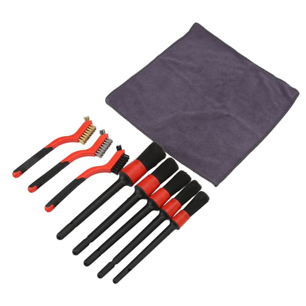 Brush Set for Car Interior Detailed Cleaning Wire Brushes Various Sizes Fiber Cleaning Tools