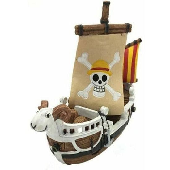 Akvariedekorasjon Piratskip - Harpiks - Brun - One Piece-tema