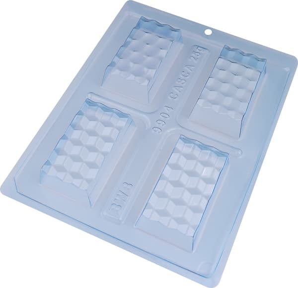Praline Mold Dubai Kunafa Chocolate Mold - BWB 9904 - 3 Part Mold Transparent transparent