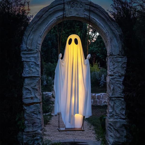 Halloween Hängande Spöke – 1,3 m Stort Spöke, Utomhusdekoration