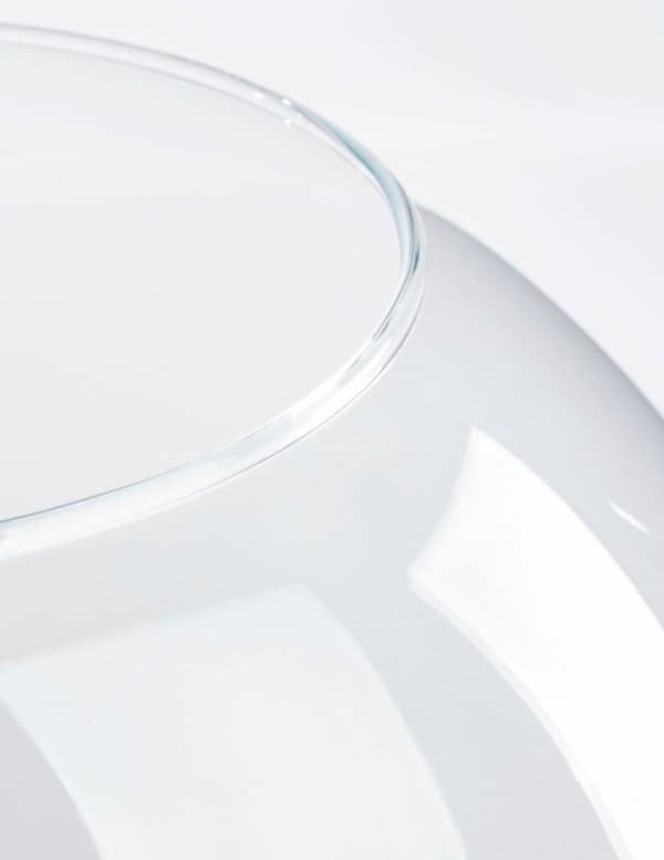 Round Glass Fish Bowl Vase 40 cm Clear