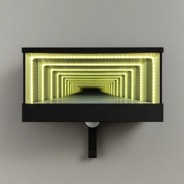 Infinitys LED Garage Nøglering Vægmontering LED Modelbil Displayboks Bilnøglering Organizer Med LED-lys Sort