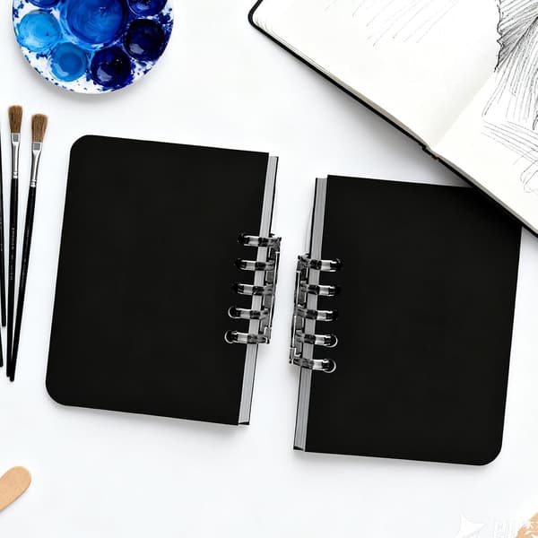 Generic Pocket Notebook, 2-piece Spiral Bound Notebook Pocket 7.5 x 10.5 cm | For University Work School Subject Notes Studies