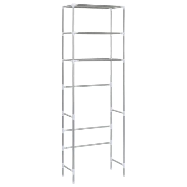vidaXL Toilethylde med 3 hylder sølv 53x28x169 cm Silver silver