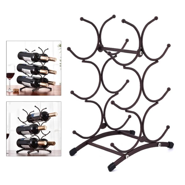 Moderne Vinstativ Metall Vinflaske Benkeplate Organizer