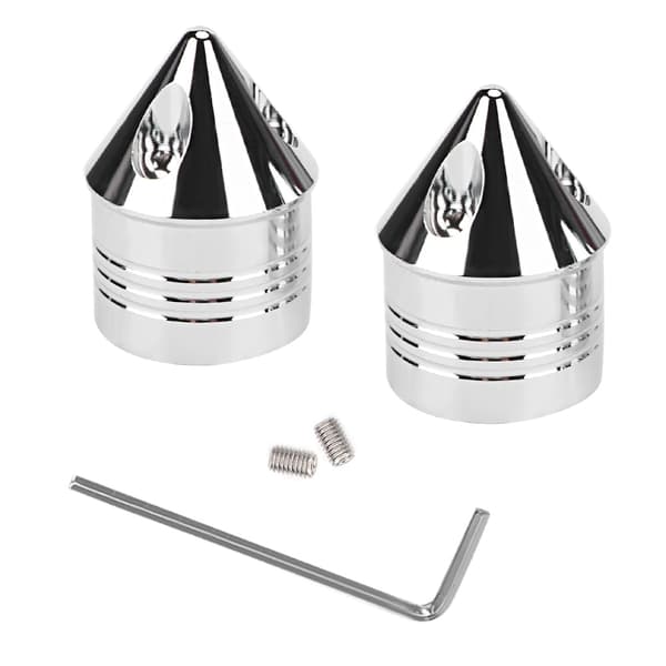 Motorcycle Axle Cover Chrome Thin Cut Nut Black Replacement Accessory (Electroplated)
