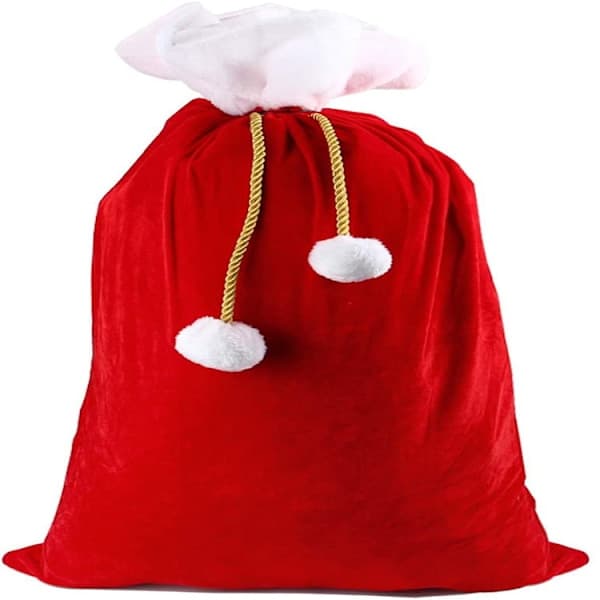 Extra Large Velvet Drawstring Bag 70*100CM for Christmas Gift Wrapping