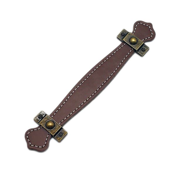 Non-slip Handle Strap Effective Faux Leather Fine Texture Wide Application Pull Handle for Home