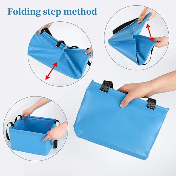 Foldable Bucket Collapsible Sink with Handle Camping Storage Container Foldable Washbasin 15L Portable Lightweight Bucket for Camping Laundry