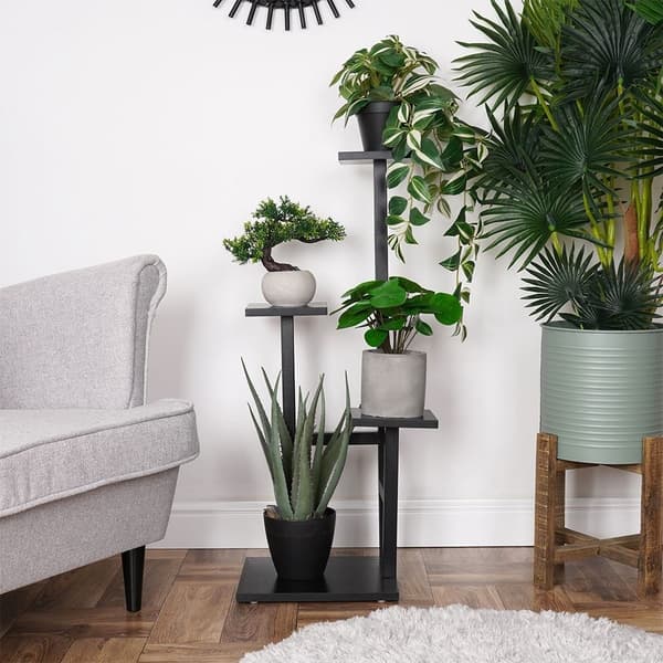 Blomsterstativ i metall med 4 nivåer, industriell stil