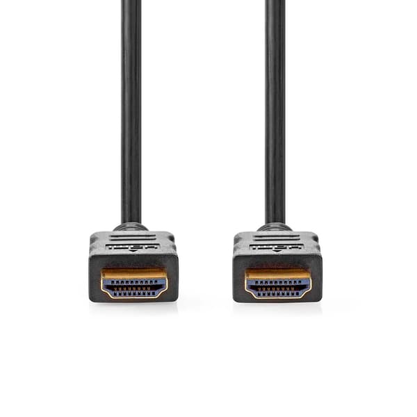High Speed HDMI-kabel med Ethernet 4K@60Hz ARC 18 Gbps 1 m Sort Svart