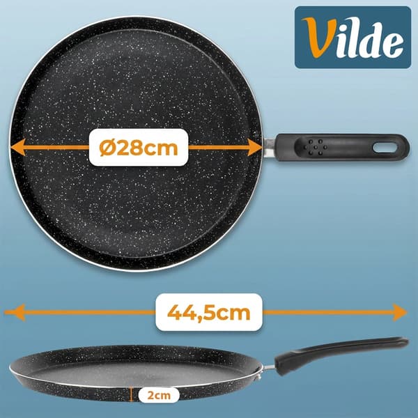28 cm Non-stick Crêpe-pande i granit til alle komfurtyper