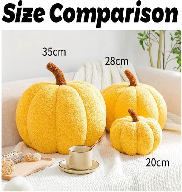 Halloween Pumpkin Pillow 28cm Plush White Decorative Cushion Gebroken wit 25 cm x 28 cm