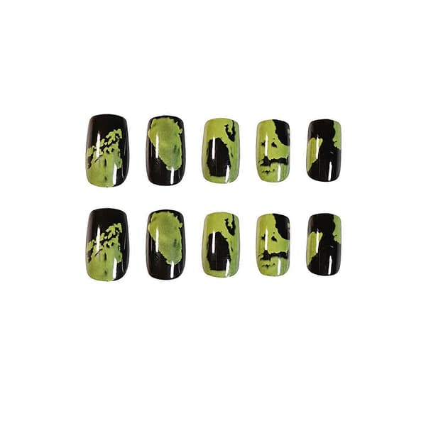 UBIUO Square False Nails, Medium Press on Nails Cute Glossy Full Cover Fake Nails Full Cover Acrylic Nails. Note: No glue.