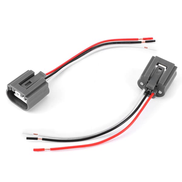 2 pcs H13 9008 Female Connector Wire Harness Adapter Plug for Light Heat Resistant Ceramic LED Connector