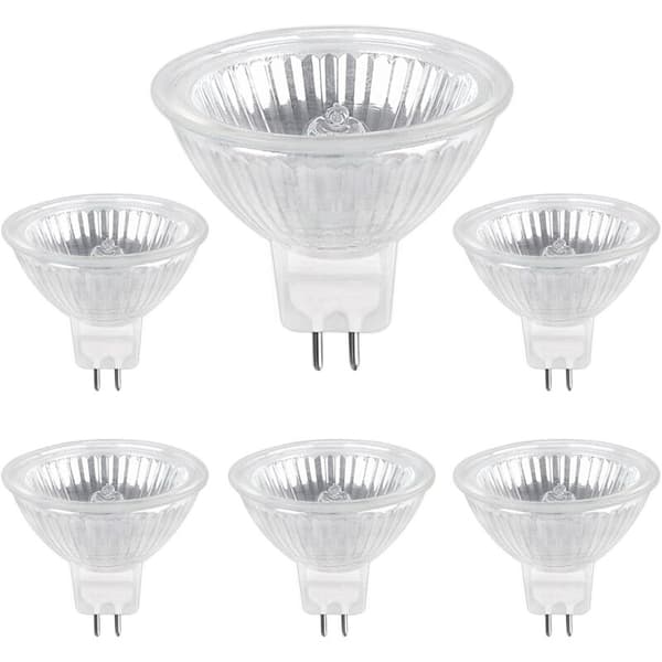 GU5.3 50W 220V Halogenlampe, 680lm Varmhvit 2700K Dimbar, MR16 Halogen Spotlampe, 6-pakning-FX-