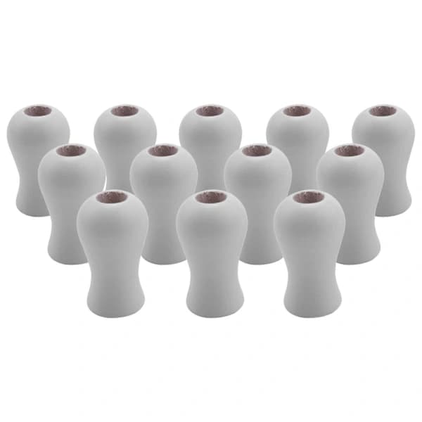 12-pack Window Blind Wood Cord Pull Ends for Blinds or Roller Shades White