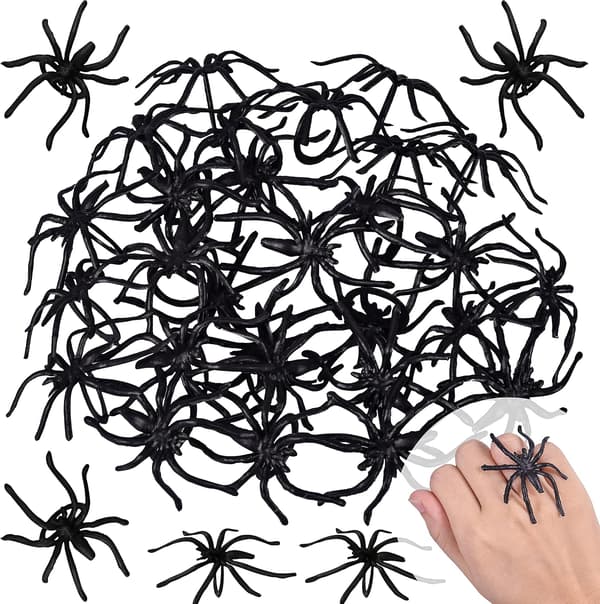 200 st spindelringar Halloween-ringar för barnfestgåvor 1,96 tum