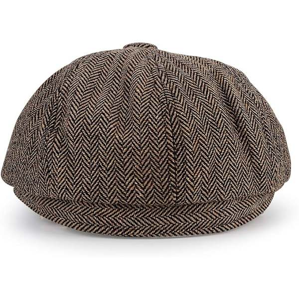 Baker Boy Hat 8 Panel Herringbone Tweed Gatsby Hat Ivy Irish