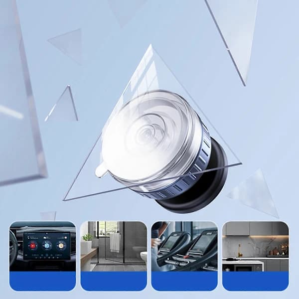 Electric Vacuum Magnetic Suction Phone Holder with Strong Suction Cup for Navigation Driver Passenger Easy Installation White
