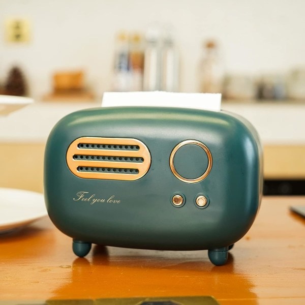 Servietboks, Retro Radio Servietboks, Kunst Servietboks, Grøn