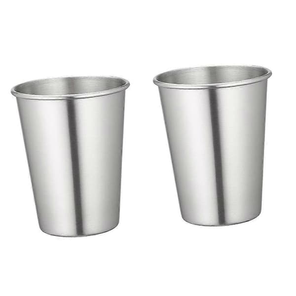 Rustfrit stål dobbeltvægget krussæt til varme og kolde drikke 2 stk 2 Pcs
