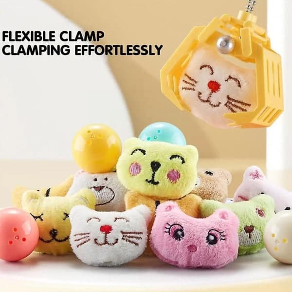 Automatic Claw Machine Toy with LED Lights, Music, and Cartoon Game FX